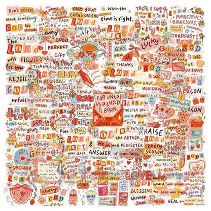 50 Pcs Christian Bible Verse Stickers, Inspirational Faith Quote PET Stickers, Waterproof Clear Vinyl Stickers for Journals, Planners, Scrapbooking, Religious Gifts (Christian Bible) - color: Christian Bible