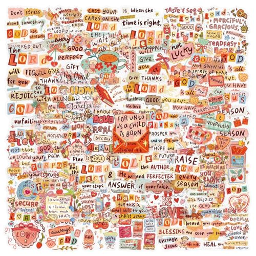 50 Pcs Christian Bible Verse Stickers, Inspirational Faith Quote PET Stickers, Waterproof Clear Vinyl Stickers for Journals, Planners, Scrapbooking, Religious Gifts (Christian Bible) - color: Christian Bible