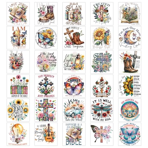 30 Sheets Christian Bible Religion Floral Rub on Transfers for Crafts and Furniture Stickers, Flower Designs Rub on Decals for Wood Scrapbook Door Window DIY Home Decor, 3.15 x 3.15 Inch - color: Christian Bible Floral