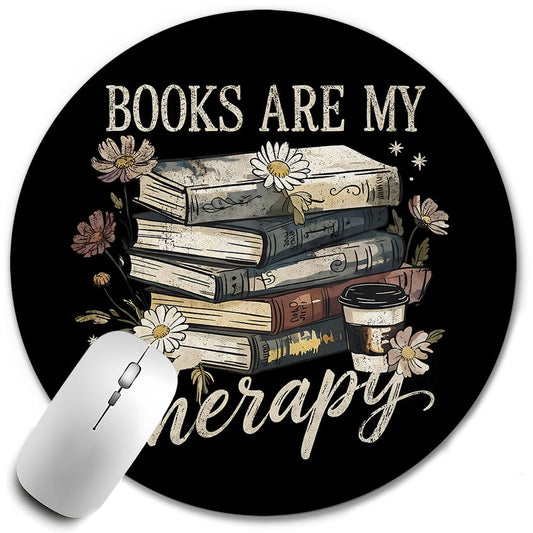 Vintage Floral Bookish Mouse Pad, Book Lover Gifts Mousepad Mouse Mat with Non-Slip Rubber Base for Home Office Desk Accessories, Gifts for Reader Book Lovers Women,7.9x7.9 Inch - color: Color-20