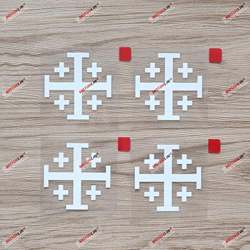 Jerusalem Cross Car Sticker Decal Vinyl Crusaders' v2