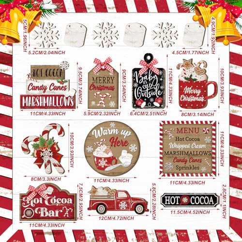 Vercraft Fall Halloween Christmas Tiered Tray Decor, Cocoa - style: Cocoa