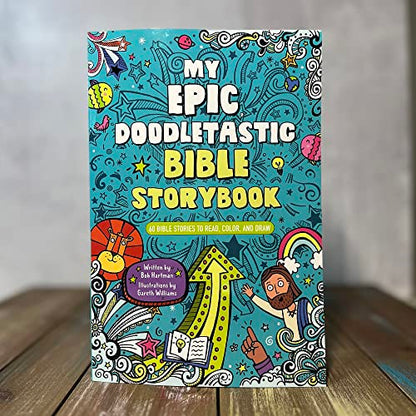 My Epic, Doodletastic Bible Storybook: 60 Bible Stories to Read, Color, and Draw