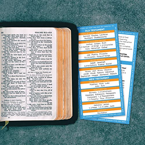 Books of the Bible Bookmarks, Bulk Pack of 48 Large Christian Devotional Guides for Bible Studies & Sunday School, Bible References to Read About Heaven, Salvation, & God's Amazing Love for You - size: Pack of 48