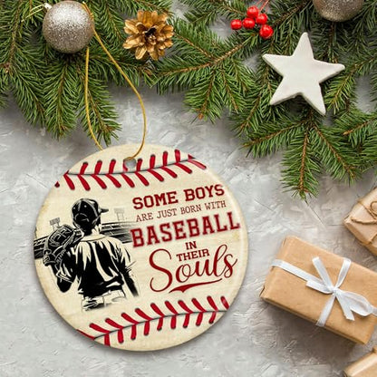 ZAGKOO Baseball Christmas Ornaments - Cool Baseball Gifts for Boys, Kids - color: Baseball