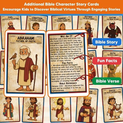 Garybank Bible Virtue 4 in A Row Game for Kids, Learn Bible Stories