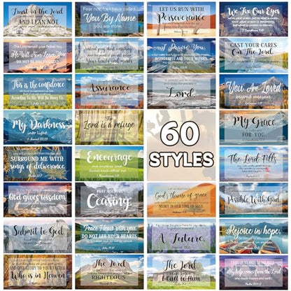 Estune 240 Pcs Bible Verse Cards bulk with Full Scripture, Vintage Style - style: Vintage Style