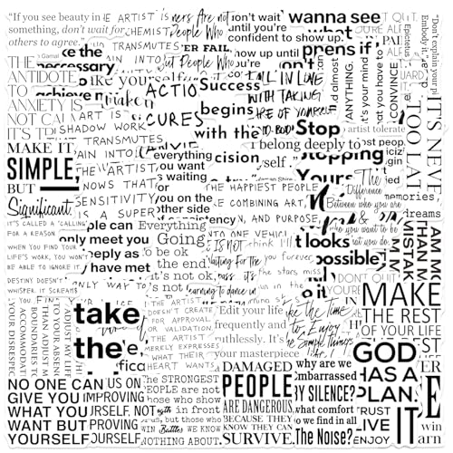 50pcs Black and White Inspirational Phrase Stickers,Water Bottles Laptop Scrapbooking Notebooks Cars Bumpers Bikes Bedroom Travel Case Motorcycle Snowboard - color: Black and White