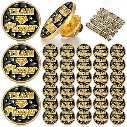 Ceenna 50 Pcs Employee of the Month Star Lapel Pins, Team Player - style: Team Player