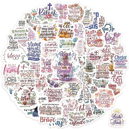 300pcs SLAPAFLIFE Inspirational Christian Stickers - Bible Verse Designs for Journaling, Motivational & Uplifting