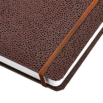 Amazon Basics Shagreen Hardcover Journal for Writing, Note Taking and Journaling with Elastic Band, 2-Pack