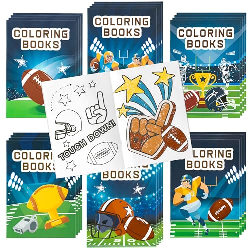 24Pcs Football Coloring Books Sport Themed DIY Color-in Pages - color: K-Football
