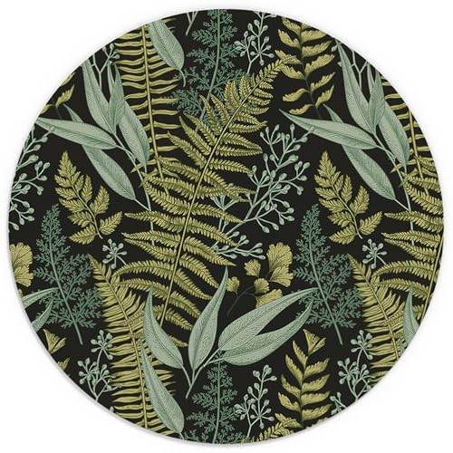 Light Green Floral Plant Mouse Pad,Vintage Green Fern Leaves Botanical Cottagecore Mouse Pads for Wireless Mouse Computers Laptop Desk Accessories,Plant Desk Accessories 7.9x7.9 Inch - color: color 10