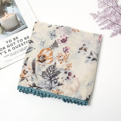 Yeieeo Boho Scarf for Women Lightweight Floral Printed Scarf Fall Winter Fashion Fringed Shawl - color: Floral 25