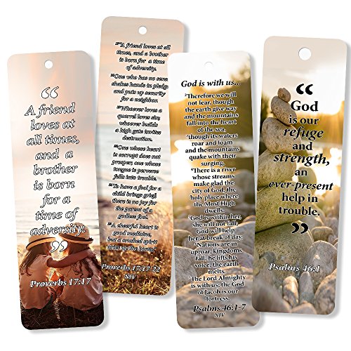 NewEights Christian Bookmarks Cards with Popular Inspirational (Pack of 60)