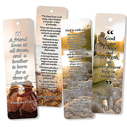 NewEights Christian Bookmarks Cards with Popular Inspirational (Pack of 60)