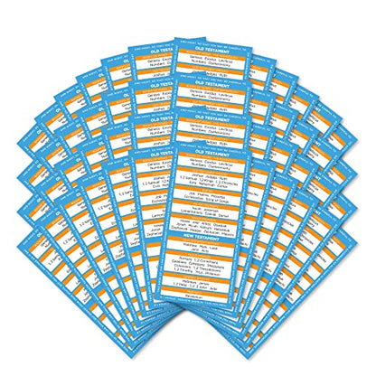 Books of the Bible Bookmarks, Bulk Pack of 48 Large Christian Devotional Guides for Bible Studies & Sunday School, Bible References to Read About Heaven, Salvation, & God's Amazing Love for You - size: Pack of 48