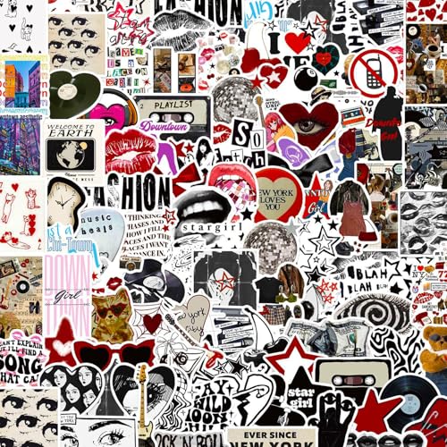 DothRayan Aesthetic Downtown Girls Stickers Pack, 100Pcs Cool Trendy Y2K Stickers for Water Bottle Funny Waterproof Sticker for Teens Adults Vinyl Decals for Laptop Skateboard Party Supplies - color: Downtown Girls a