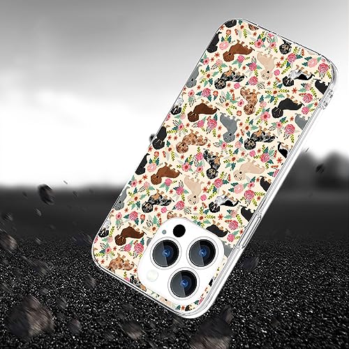 Compatible with iPhone 15 Pro Case, Cute Dog Funny Dachshunds Dog Florals iPhone Case Clear Shockproof Slim Soft TPU Protective Case - color: Pattern-15, size: iPhone 15 Pro (6.1 inch)