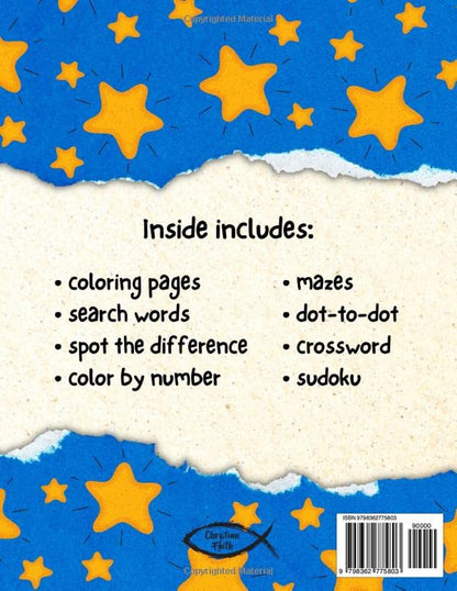 Bible Activity Book for Kids: A Bible Themed Puzzle Book for Children Ages 5+ Including Mazes, Spot the Difference, Coloring, Dot-to-Dots, and many more