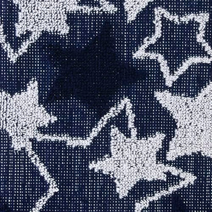 SKL Home Seasonal Stars Hand Towel Set-2pc, 100% Cotton Jacquard, Navy - color: Seasonal Stars