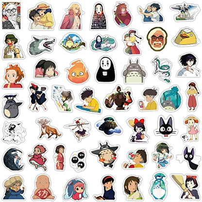 Anime Miyazaki Hayao Stickers Mixed Pack,100pcs Studio Ghibl Anime Vinyl Movie Stickers for Water Bottle, Phone,Hard Hat，Skateboard, Scrapbooking Party Favors & Gifts for Adults Teens - color: Anime