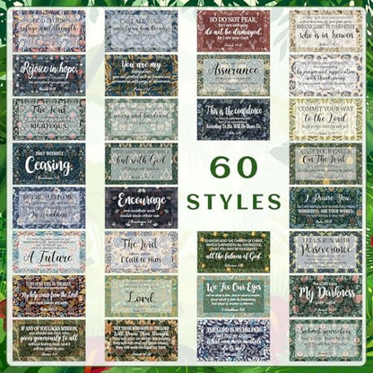 Estune 240 Pcs Bible Verse Cards bulk with Full Scripture, Elegant Style - style: Elegant Style