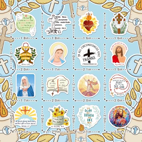 300 PCS Catholic Stickers for Women Adults, Religious Stickers