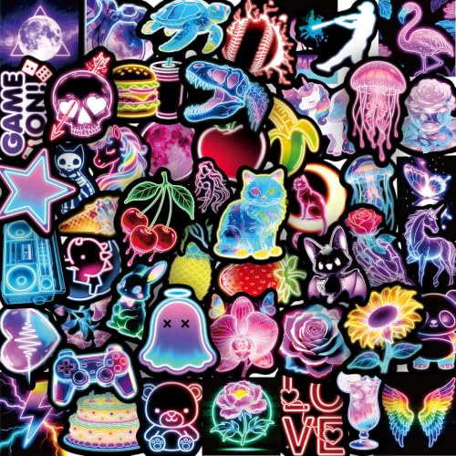 50Pcs Cute Neon Water Bottle Stickers for Adults - color: Non-luminescent-484kscp