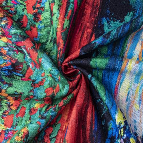 Umjetnost Soft Cashmere Feel Scarf For Women Winter Warm Scarves Large Shawl Wrap Monet Van Gogh Art Print - color: C19 Blue Red