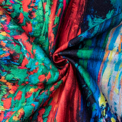 Umjetnost Soft Cashmere Feel Scarf For Women Winter Warm Scarves Large Shawl Wrap Monet Van Gogh Art Print - color: C19 Blue Red