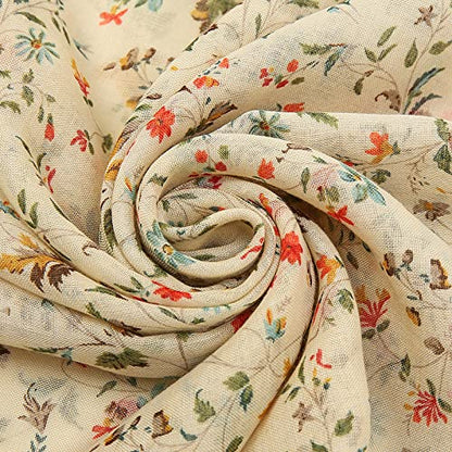Yeieeo Boho Scarf for Women Lightweight Floral Printed Scarf Fall Winter Fashion Fringed Shawl - color: Floral 20