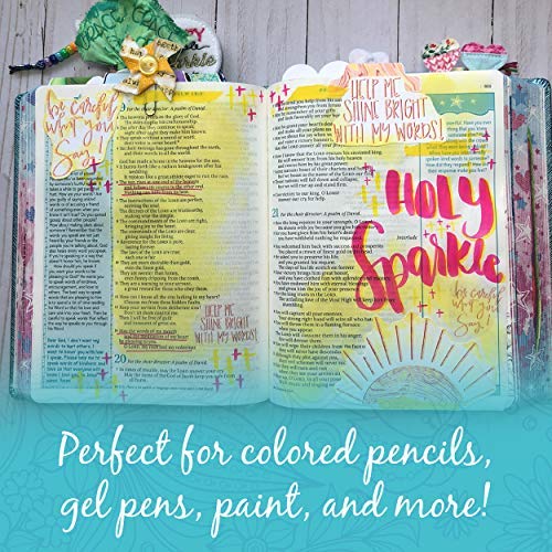 Inspire Bible for Girls NLT (Hardcover LeatherLike, Blue): The Bible for Coloring & Creative Journaling