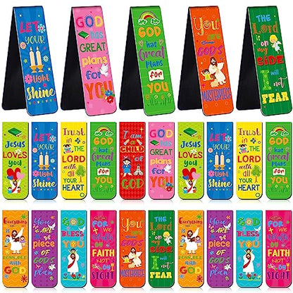 Harloon 48 Pcs Christian Bookmarks Bible Verses Magnetic Bookmarks,Cute - style: Cute
