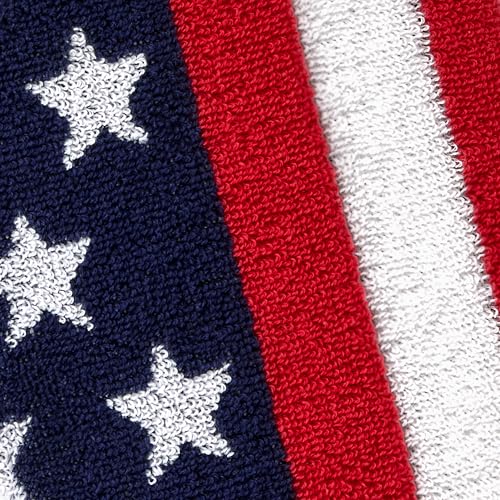 SKL Home American Flag Hand Towel Set-2pc, 100% Cotton, Reversible, Multi - color: American Flag