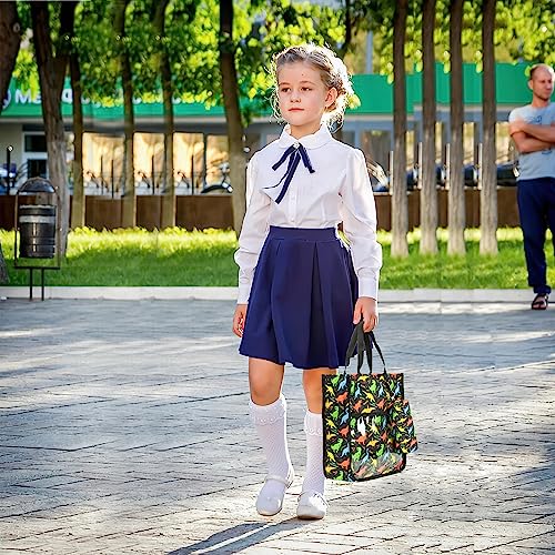 Kids Cute Tote Bags for Boys Girls Ages 4-16,Handbags with Pencil Case, Book Tote Bags with Zipper for School and Playtime (black) - color: Black