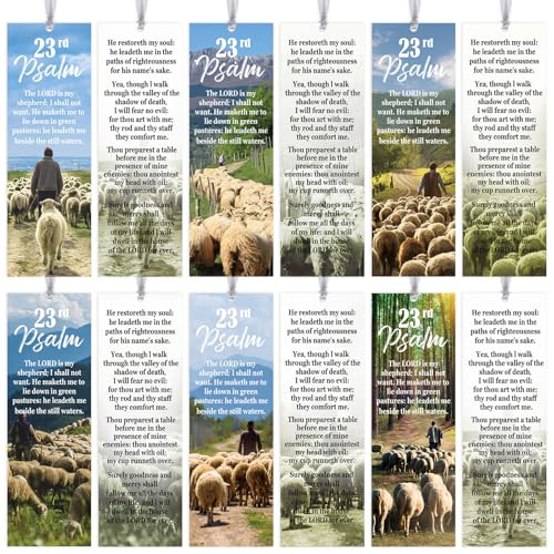 Dispowreath 60 Pcs 23rd Psalm Bookmarks Shepherd's Staff Religious Gift - style: Shepherd's Staff
