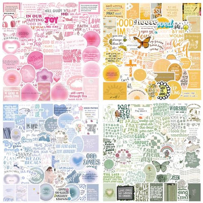 Sapuion 200PCS Bible Stickers, Inspirational Christian Stickers, Bible Verse Stickers, Aesthetic Jesus Faith Stickers for Water Bottles, Religious Christian Gifts for Kids Men and Women