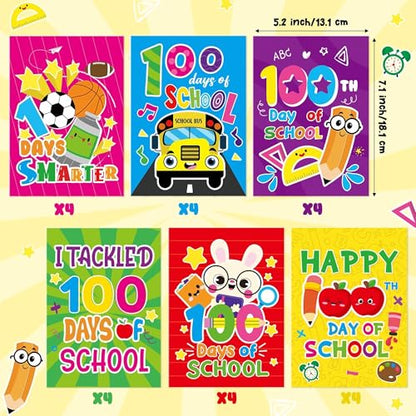 ANGOLIO Back to School Coloring Books, 24Pcs Drawing Sheets for Students - style: 100 Days of School