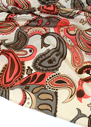Scarf& Scarfand's Vibrant Colored Artistic Painting & Graphic Print Infinity Fashion - color: Paisley Beige