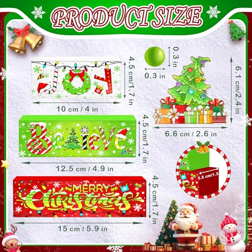 Britimes Christmas Tiered Tray Decor Set, 4 Pack, Wooden Table Sign Holiday - color: Joy Tree