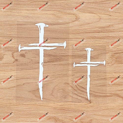Jesus Cross Nails Car Sticker Decal Vinyl God Christ Christian Symbol