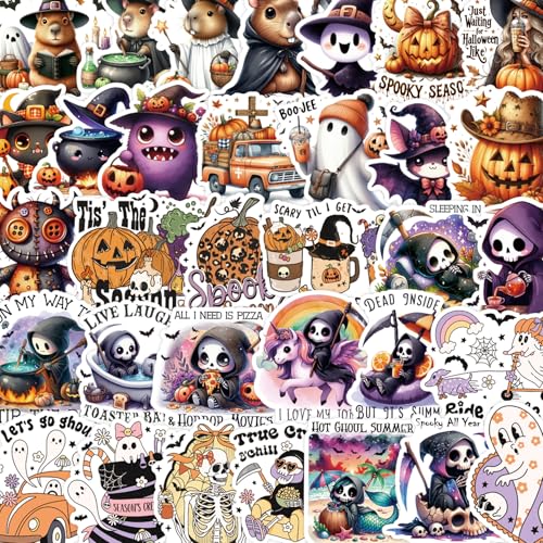 131 Pcs Cute Spooky Halloween Stickers for Journaling & Scrapbooking – Vintage Aesthetic Matte Planner Decals, No-Residue Craft Supplies for Adults, Teens & Junk Journal Lovers - color: Halloween