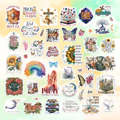 200PCS Christian Stickers, Bible Stickers Vinyl Pack for Bible Journaling