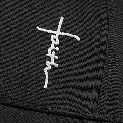 Christian Jesus Hats for Men & Women - Cross Logo Faith Baseball Caps - Ideal Religious Gifts for Thanksgiving and Christmas - color: Black