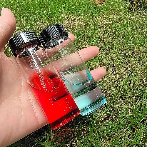 PEKYBIO 100 PCS 5ML Clear Small Liquid Sample Glass Vials with Screw Caps - size: 5 ml (100 pieces)