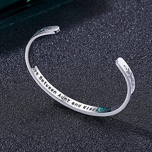 TONY & SANDY Cuff Bracelets for Women Teen Girls Best Friend Sister Mom Daughter Granddaughter Easter Birthday Mother's Day Christmas Stocking Stuffers for Teen Girls Women Jewelry - style: 1 - Aunt and Niece Gifts - The love between aunt and niece is for