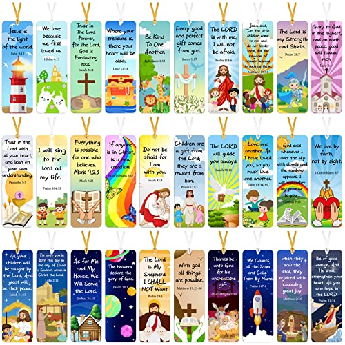 Chinco 120 Pack Christian Bible Verse Bookmarks with Scripture - style: Novelty Style