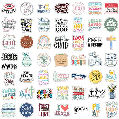 100 Pack Inspiring Christian Stickers for Water Bottles Laptops Phone Cases Waterproof Vinyl Camps School Rewards Bible Verse Stickers Religious Christian Gifts for Kids Teens Girls and Boys (Faith) - color: Faith