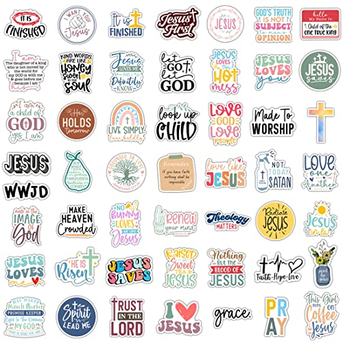 100 Pack Inspiring Christian Stickers for Water Bottles Laptops Phone Cases Waterproof Vinyl Camps School Rewards Bible Verse Stickers Religious Christian Gifts for Kids Teens Girls and Boys (Faith) - color: Faith